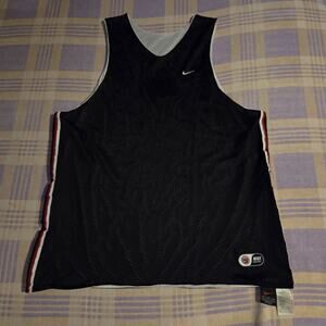 Vintage Nike Jersey Reversible Black And White Mesh Tank Top 90s Mens Large Y2k